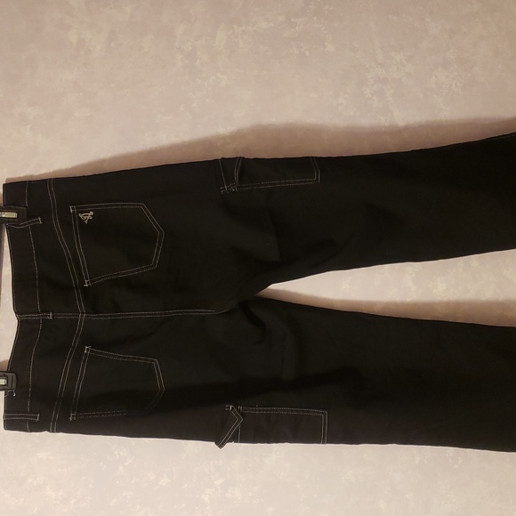 Womens Black Cargo Pants Rocker Pants V I P Jeans - Picture 4 of 6